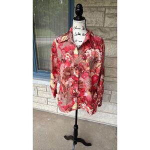 Novelty print ice cream waffle cone fruit blouse flaw